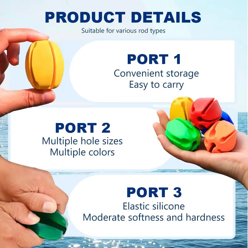 6-24Pcs Rod Protection Cover R - Fishing Equipment Rod avaliação e preço