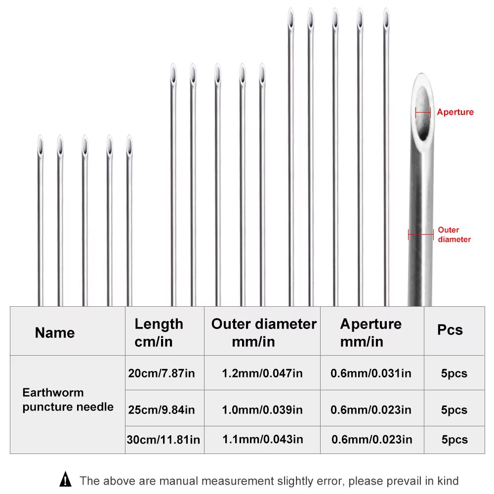 Earthworm Hooking Needle Stain - Fishing Equipment Basics avaliação e preço