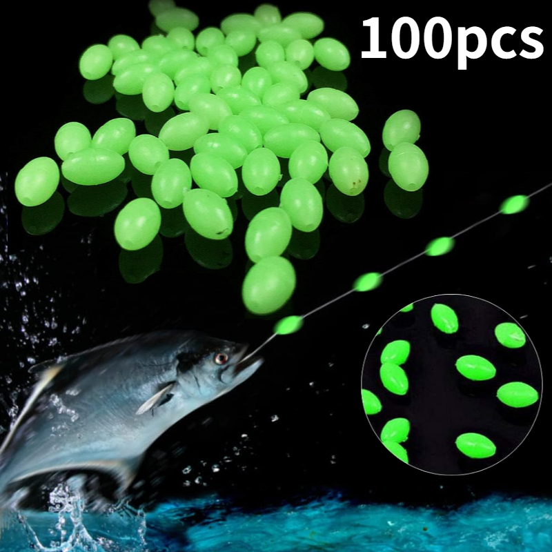 100pcs/lot Oval Night Luminous - Fishing Equipment On Sale avaliação e preço