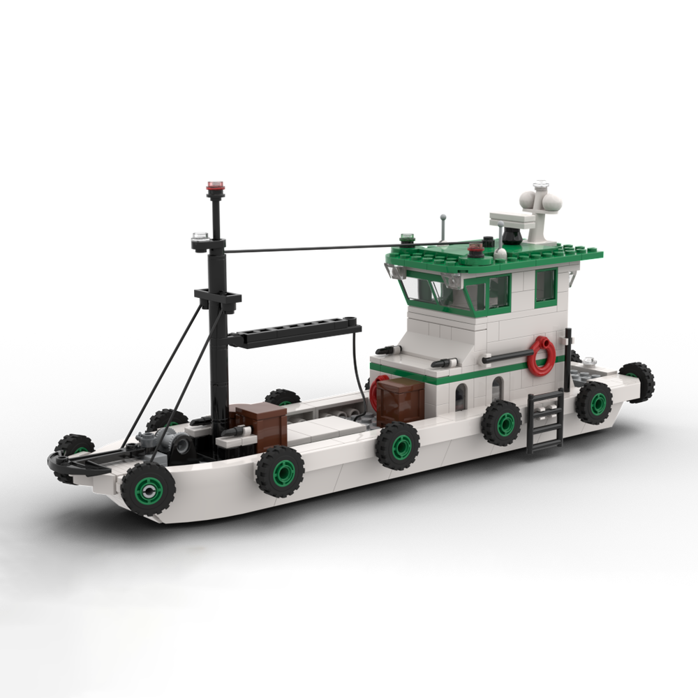 Fishing Boat Model MOC Buildin - Fishing Equipment Gifts avaliação e preço