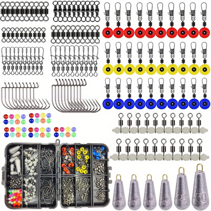 177pcs Heavy-Duty Fishing Swiv - Fishing Equipment Set avaliação e preço