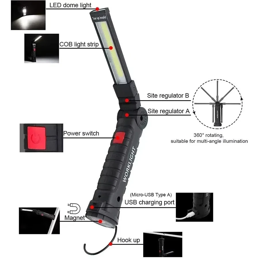 Rechargeable Magnetic Work Lig - Fishing Hook avaliação e preço