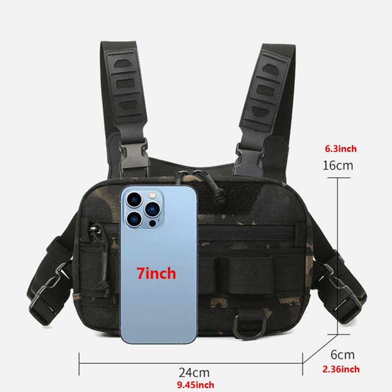 Men's Tactical Chest Bag, Mult - Fishing Equipment Essentials avaliação e preço