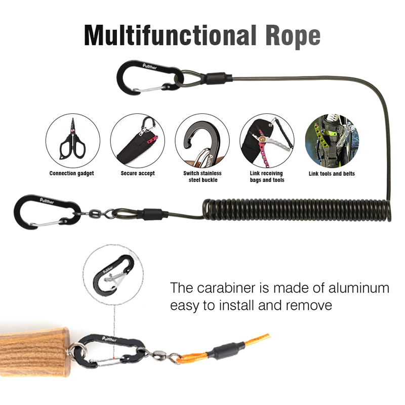 fishing tools Coiled Lanyards  - Fishing Equipment Rod avaliação e preço