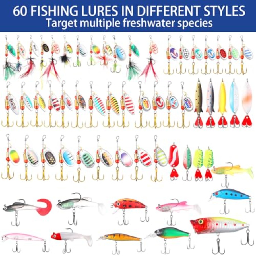 464 Pcs Fishing Backpack with  - Fishing Equipment Gifts avaliação e preço