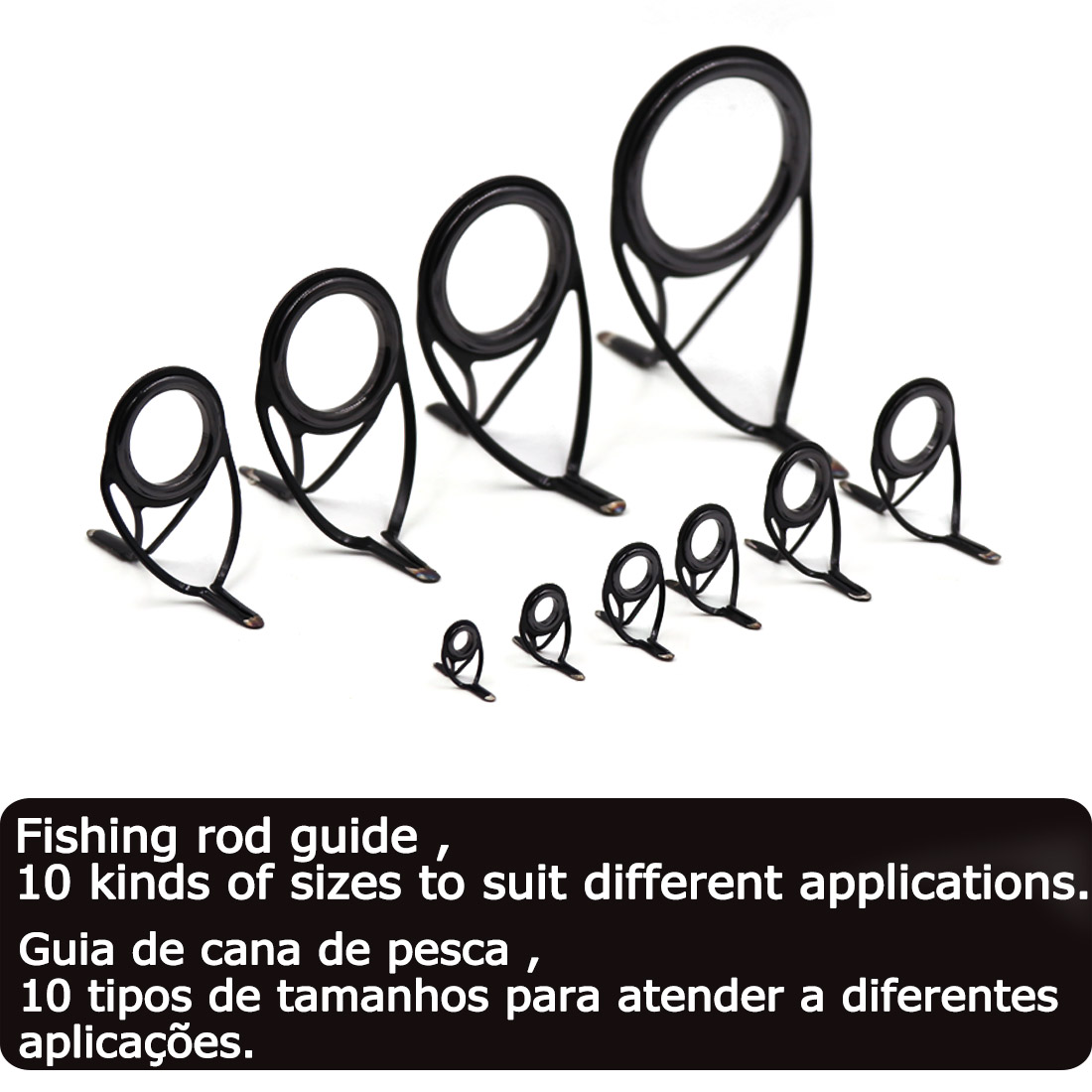 9KM OB Curved Rod Guide Kit 10 - Fishing Equipment Rod avaliação e preço