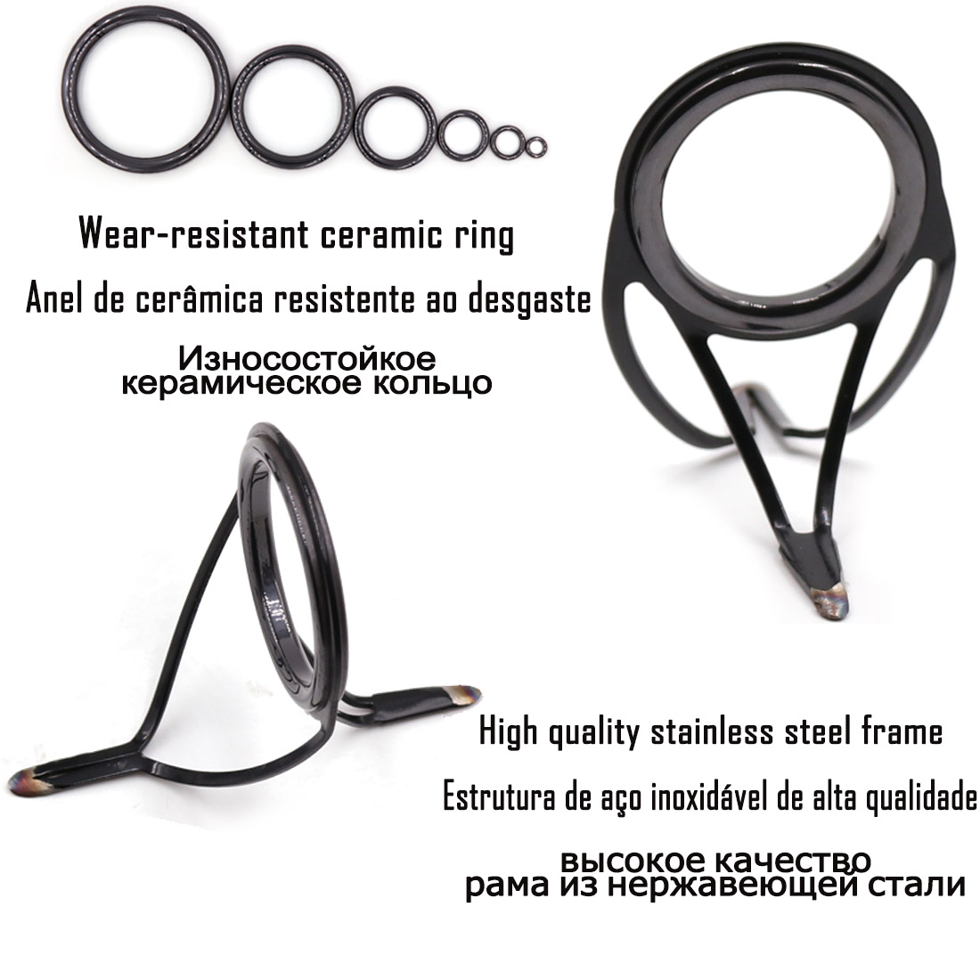 9KM OB Curved Rod Guide Kit 10 - Fishing Equipment Rod avaliação e preço