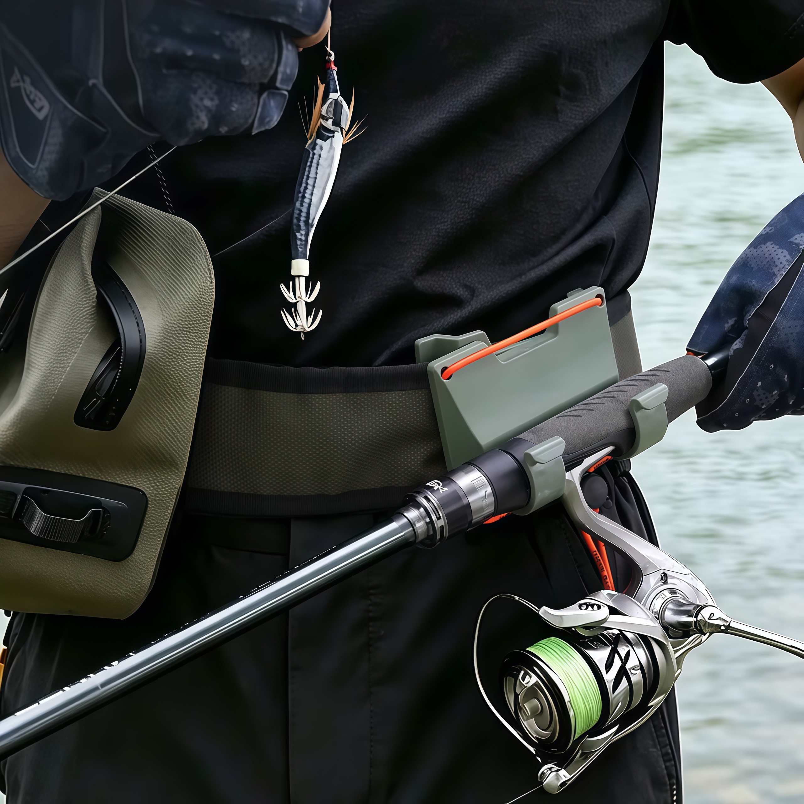 DEUKIO Outdoor Belt Clip Rod H - Fishing Equipment Rod avaliação e preço