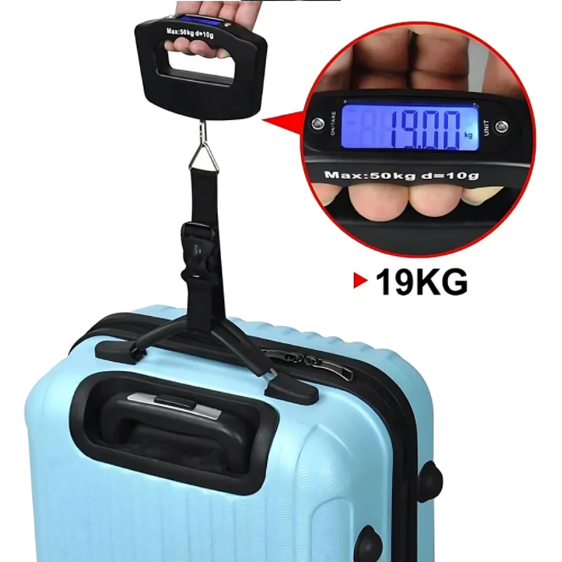 50kg/10g Travel Luggage Scale  - Fishing Hook avaliação e preço