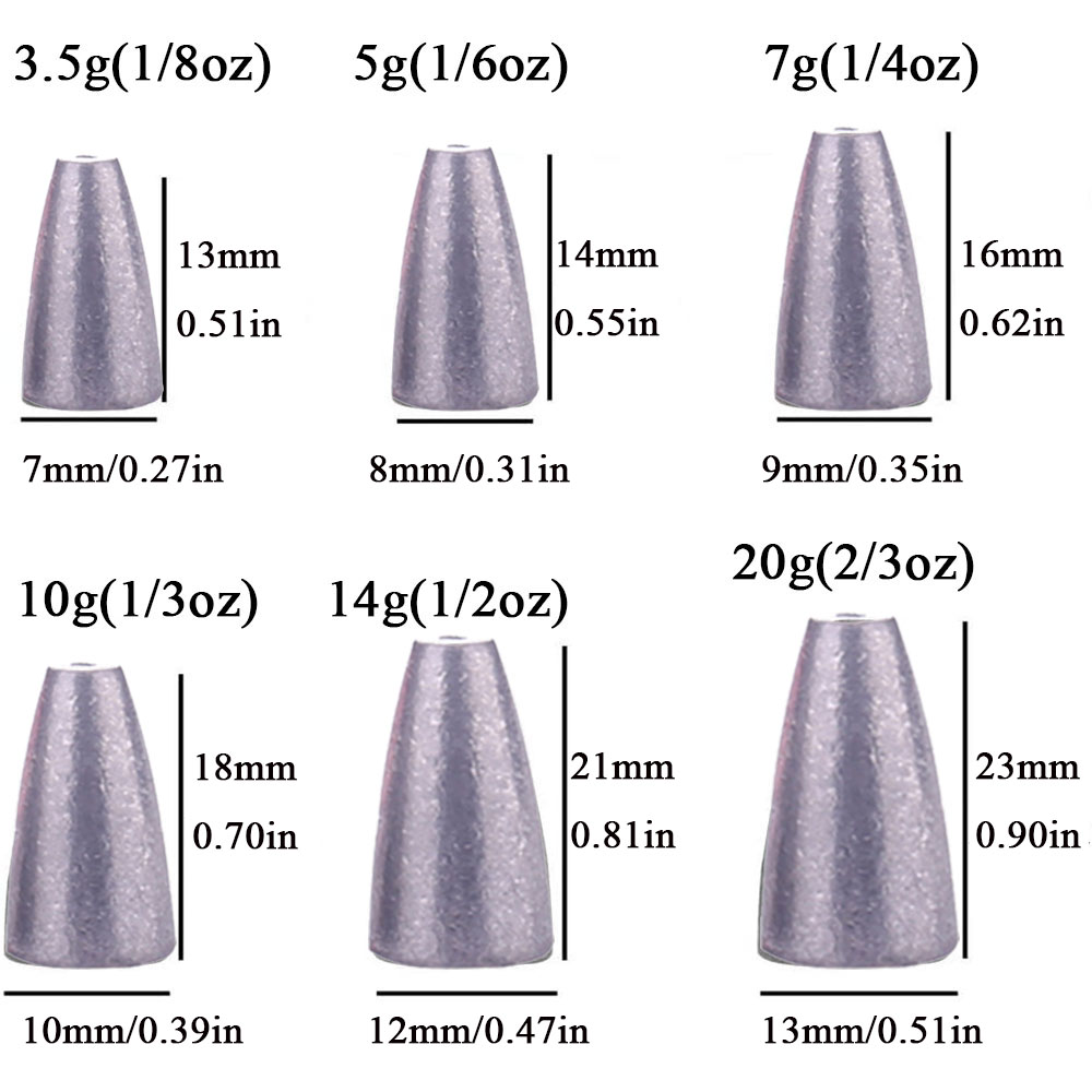3.5g 5g 7g 10g 14g 20g Bullet  - Fishing Equipment Wholesale avaliação e preço