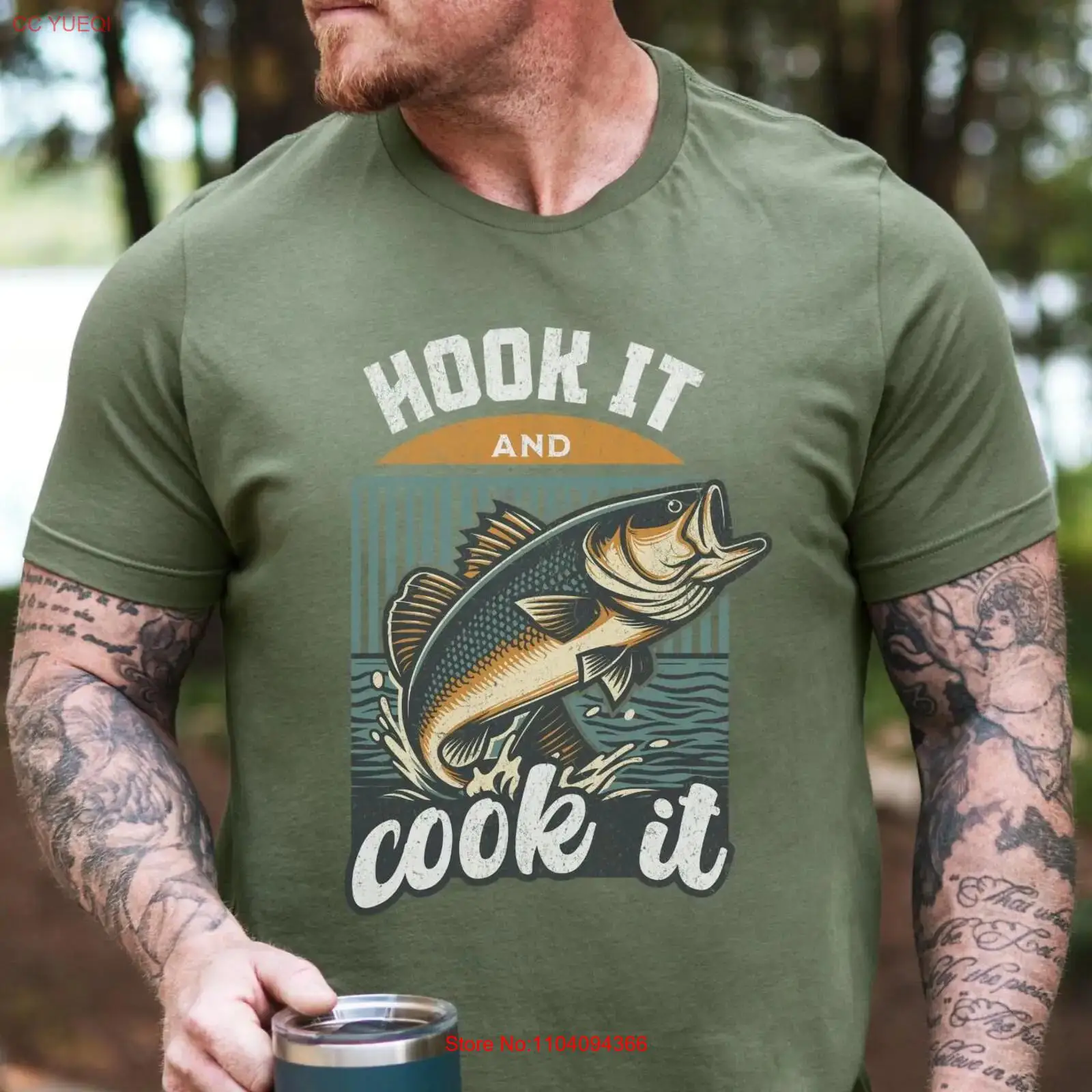 Vintage Bass Fishing T Shirt H - Fishing Hook avaliação e preço